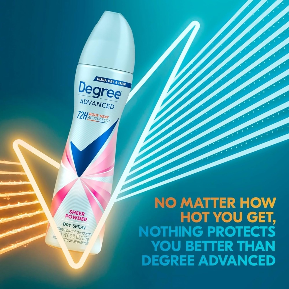 Degree Advanced Sheer Powder Dry Spray 72H Antiperspirant Deodorant Lot of‎ 3 - Picture 9 of 11